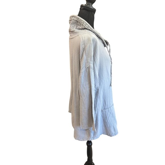 J. Jill Woven Cowl Neck Woven Soft Cotton Top Pullover Casual Minimalist XL - Picture 4 of 10